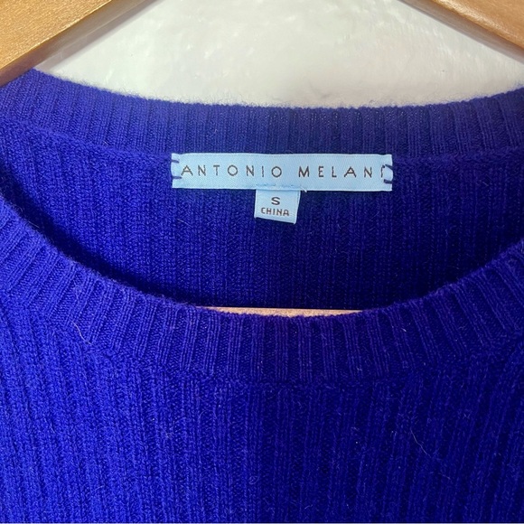 Cashmere Antonio Melani Blue Sweater Size Small - Picture 4 of 8